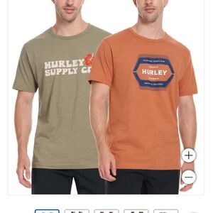 NWT. Hurley Men's Graphic Tee, 2-pack.